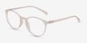 Dinah Matte White PlastiqueMontures de lunettes de vue d'EyeBuyDirect, Vue d'Angle