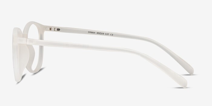 Dinah White Plastic Eyeglass Frames from EyeBuyDirect