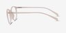 Dinah Matte White PlastiqueMontures de lunettes de vue d'EyeBuyDirect, Vue de Côté
