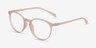 Dinah Matte Pink PlasticEyeglass Frames from EyeBuyDirect, Angle View
