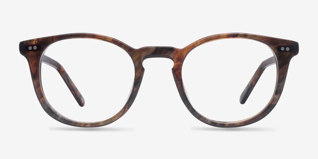 Aurora Marbled Havana AcetateEyeglass Frames from EyeBuyDirect, Front View