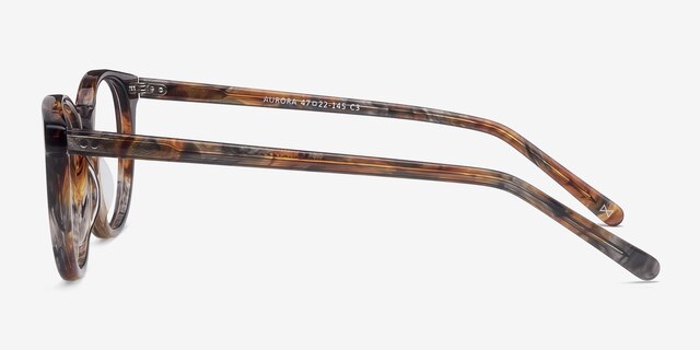 Aurora Marbled Havana AcetateEyeglass Frames from EyeBuyDirect, Side View