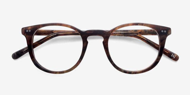 Aurora Marbled Havana AcetateEyeglass Frames from EyeBuyDirect, Closed View