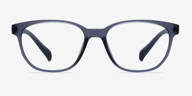 Moody Matte Gray PlastiqueMontures de lunettes de vue d'EyeBuyDirect, Vue de Face