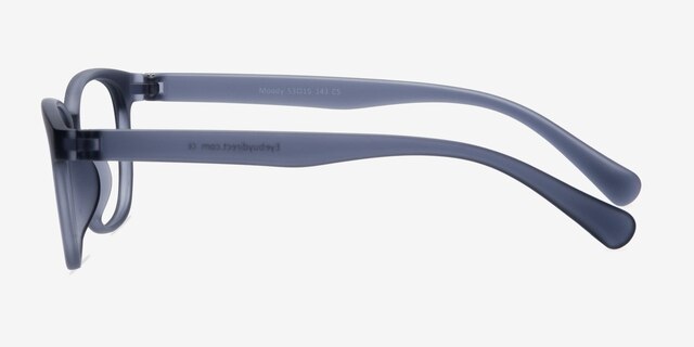 Moody Matte Gray PlastiqueMontures de lunettes de vue d'EyeBuyDirect, Vue de Côté