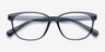 Moody Matte Gray PlastiqueMontures de lunettes de vue d'EyeBuyDirect, Vue Rapprochée