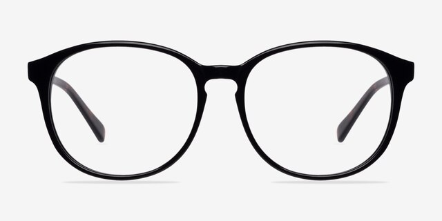 Carmen Black & Tortoise AcetateEyeglass Frames from EyeBuyDirect, Front View