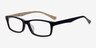 Amoure Black & Ivory AcetateEyeglass Frames from EyeBuyDirect, Angle View