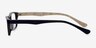 Amoure Black & Ivory AcetateEyeglass Frames from EyeBuyDirect, Side View