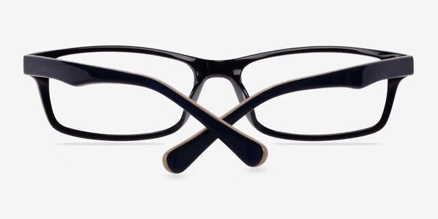 Amoure Black & Ivory AcetateEyeglass Frames from EyeBuyDirect, Closed View