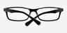 Amoure Black & Ivory AcetateEyeglass Frames from EyeBuyDirect, Closed View