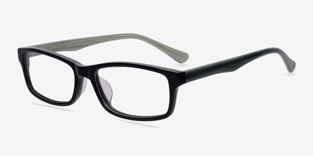 Amoure Black AcetateEyeglass Frames from EyeBuyDirect, Angle View