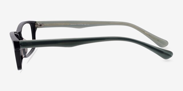 Amoure Black AcetateEyeglass Frames from EyeBuyDirect, Side View