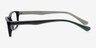 Amoure Black AcetateEyeglass Frames from EyeBuyDirect, Side View