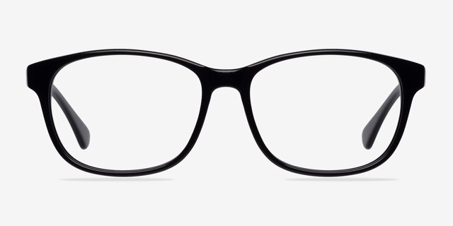 Bronson Black AcetateEyeglass Frames from EyeBuyDirect, Front View