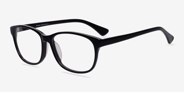 Bronson Black AcetateEyeglass Frames from EyeBuyDirect, Angle View