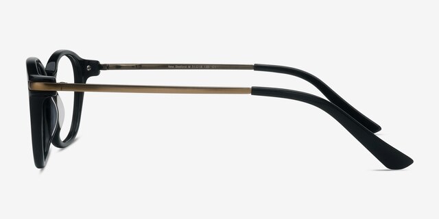New Bedford Black AcetateEyeglass Frames from EyeBuyDirect, Side View