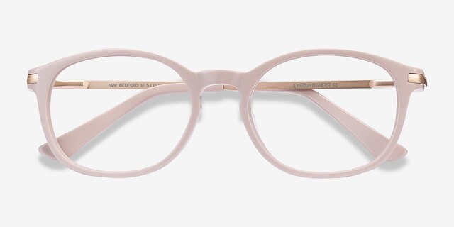 New Bedford Faded Rose Acetate-metalEyeglass Frames from EyeBuyDirect, Closed View