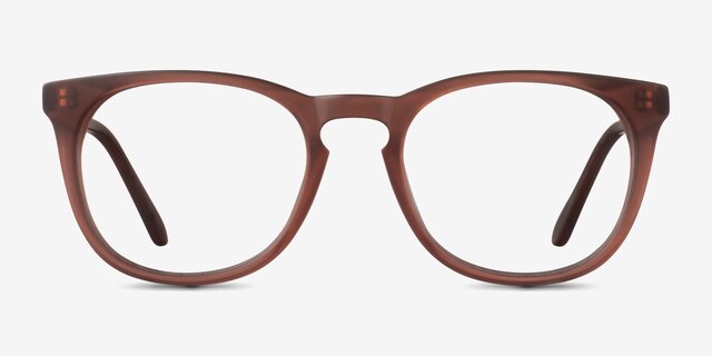 Providence Matte Brown AcetateEyeglass Frames from EyeBuyDirect, Front View