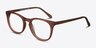 Providence Matte Brown AcetateEyeglass Frames from EyeBuyDirect, Angle View