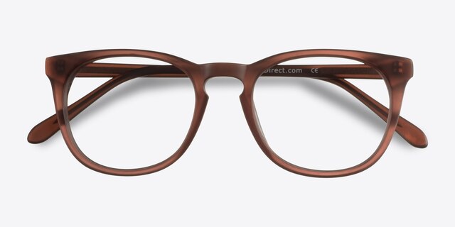 Providence Matte Brown AcetateEyeglass Frames from EyeBuyDirect, Closed View