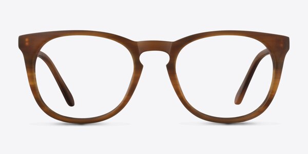 Providence Brown Striped Acétate Montures de lunettes de vue