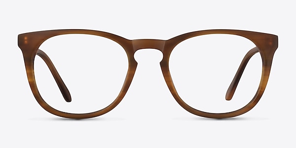 Providence Brown Striped Acetate Eyeglass Frames