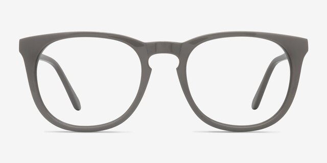 Providence Warm Gray AcetateEyeglass Frames from EyeBuyDirect, Front View