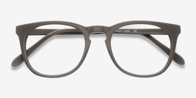 Providence Warm Gray AcetateEyeglass Frames from EyeBuyDirect, Closed View