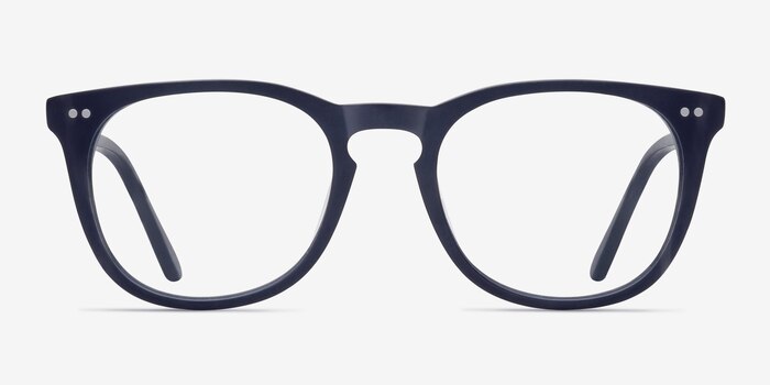 Providence Matte Navy Acetate Eyeglass Frames from EyeBuyDirect
