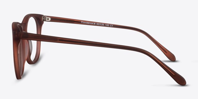 Providence Matte Brown AcetateEyeglass Frames from EyeBuyDirect, Side View