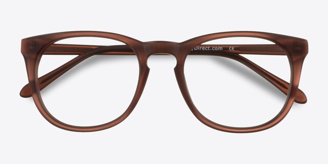 Providence Matte Brown AcetateEyeglass Frames from EyeBuyDirect, Closed View