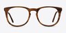 Providence Brown Striped AcetateEyeglass Frames from EyeBuyDirect, Front View