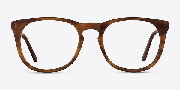 Providence Brown Striped Acetate Eyeglass Frames