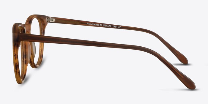 Providence Brown Striped Acetate Eyeglass Frames from EyeBuyDirect
