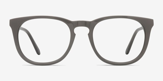 Providence Warm Gray AcetateEyeglass Frames from EyeBuyDirect, Front View