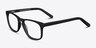 Rhode Island Matte Black AcetateEyeglass Frames from EyeBuyDirect, Angle View