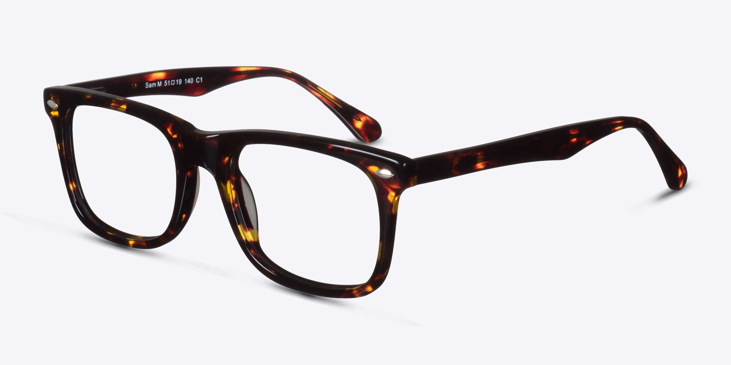 Sesame S231 SOL007M Eyeglasses Frames.RXABLE.  Dark Tortoise Character Square Black Tortoise Full Rim Eyeglasses  main image 3