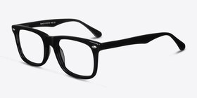 Sam Noir Acétate Montures de lunettes de vue d'EyeBuyDirect, Vue d'Angle