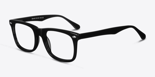 Sam Black AcetateEyeglass Frames from EyeBuyDirect, Angle View