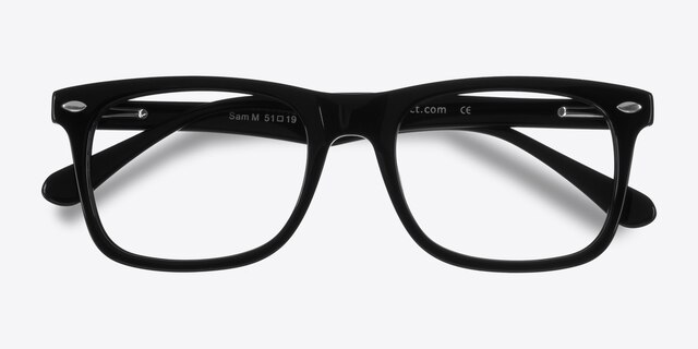 Sam Black AcetateEyeglass Frames from EyeBuyDirect, Closed View
