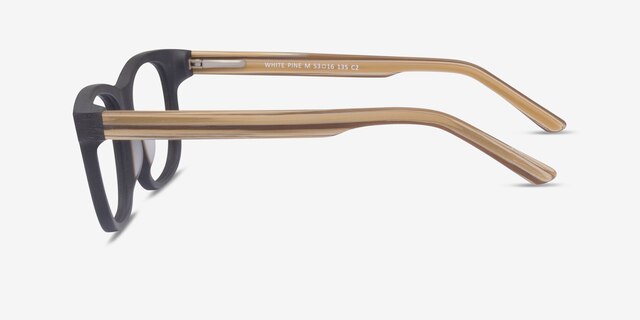 White Pine Black AcetateEyeglass Frames from EyeBuyDirect, Side View