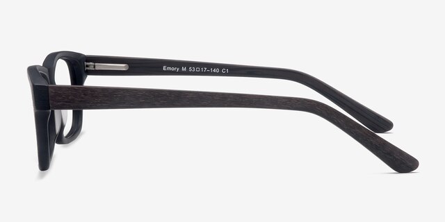 Emory Black PlasticEyeglass Frames from EyeBuyDirect, Side View