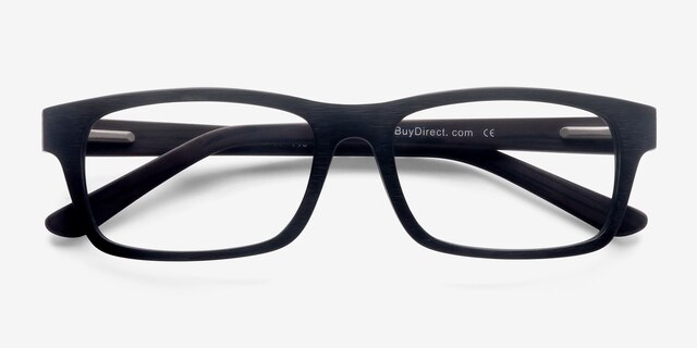 Emory Black PlasticEyeglass Frames from EyeBuyDirect, Closed View