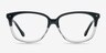 Escapee Black & Clear AcetateEyeglass Frames from EyeBuyDirect, Front View