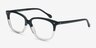 Escapee Black & Clear AcetateEyeglass Frames from EyeBuyDirect, Angle View