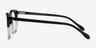 Escapee Black & Clear AcetateEyeglass Frames from EyeBuyDirect, Side View