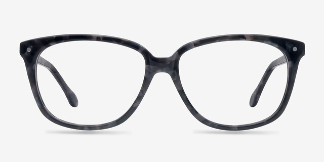 Escapee Gray Floral AcetateEyeglass Frames from EyeBuyDirect, Front View