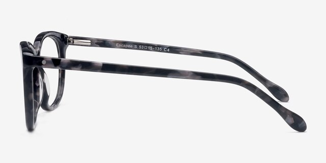 Escapee Gray Floral AcetateEyeglass Frames from EyeBuyDirect, Side View
