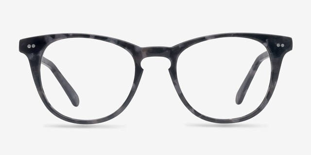 Flume Gray Floral AcetateEyeglass Frames from EyeBuyDirect, Front View